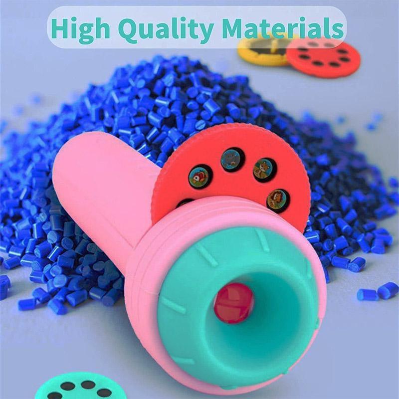 Kids HD Projection Flashlight with 8 Patterns, Multicolor, ABS Plastic